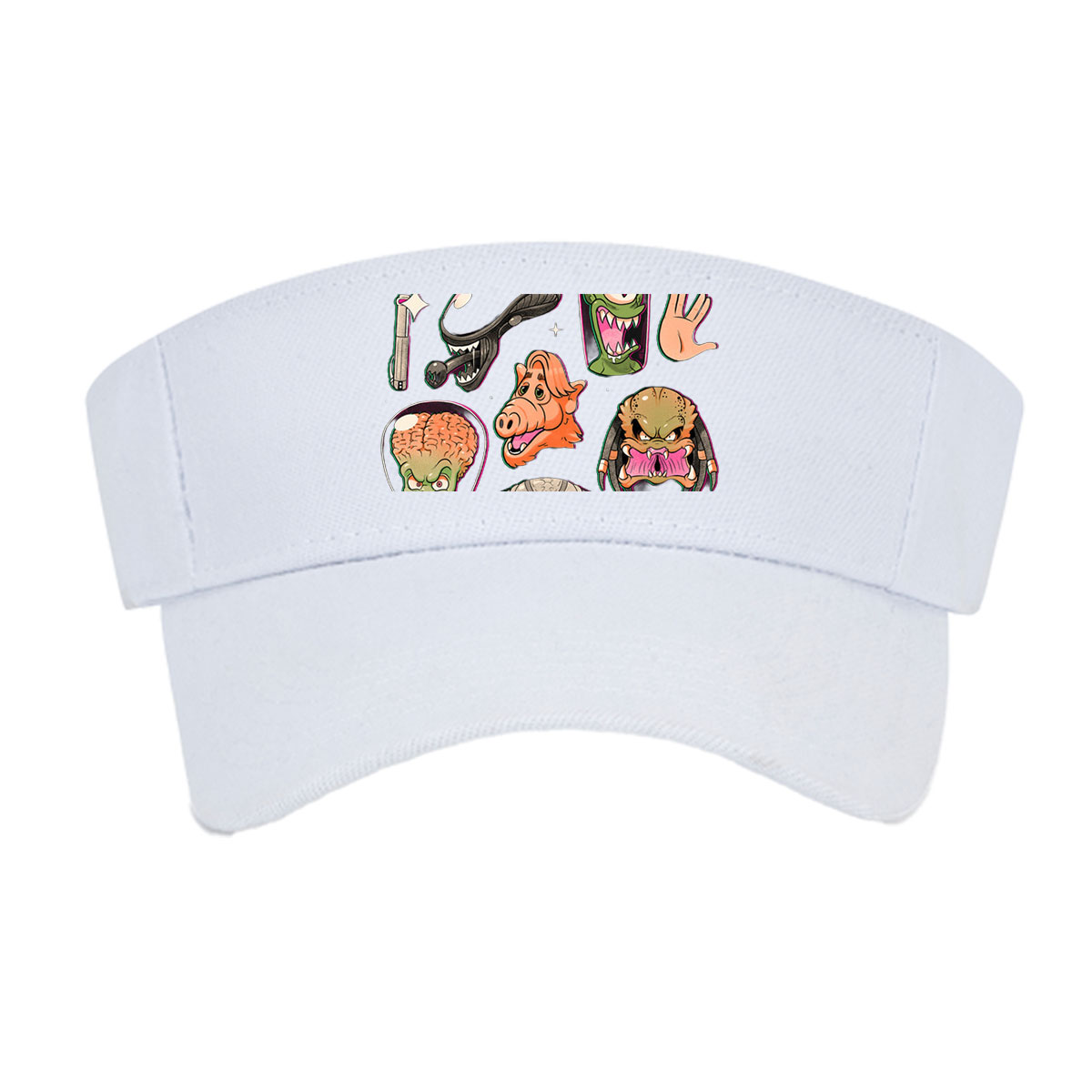 Alien Characters and Sci-Fi Icons: E.T., Alien, Predator, Yoda, Darth Vader, Space Invader, and More -  Visor cap