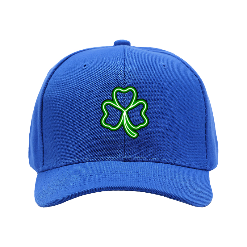 1pc New Baseball Cap with Neon Green Clover Print and Glowing Design Unisex Adjustable Hat for Outdoor Activities and Casual Wear Adults and Teens