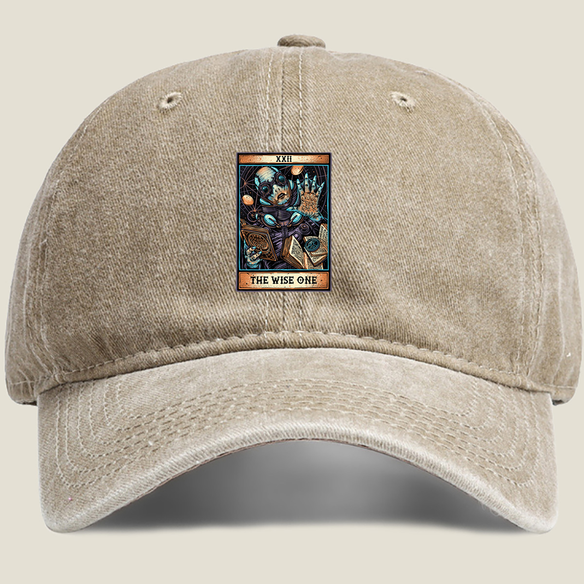 The Wise One: XXII Tarot Card - Washed Denim - Baseball Cap