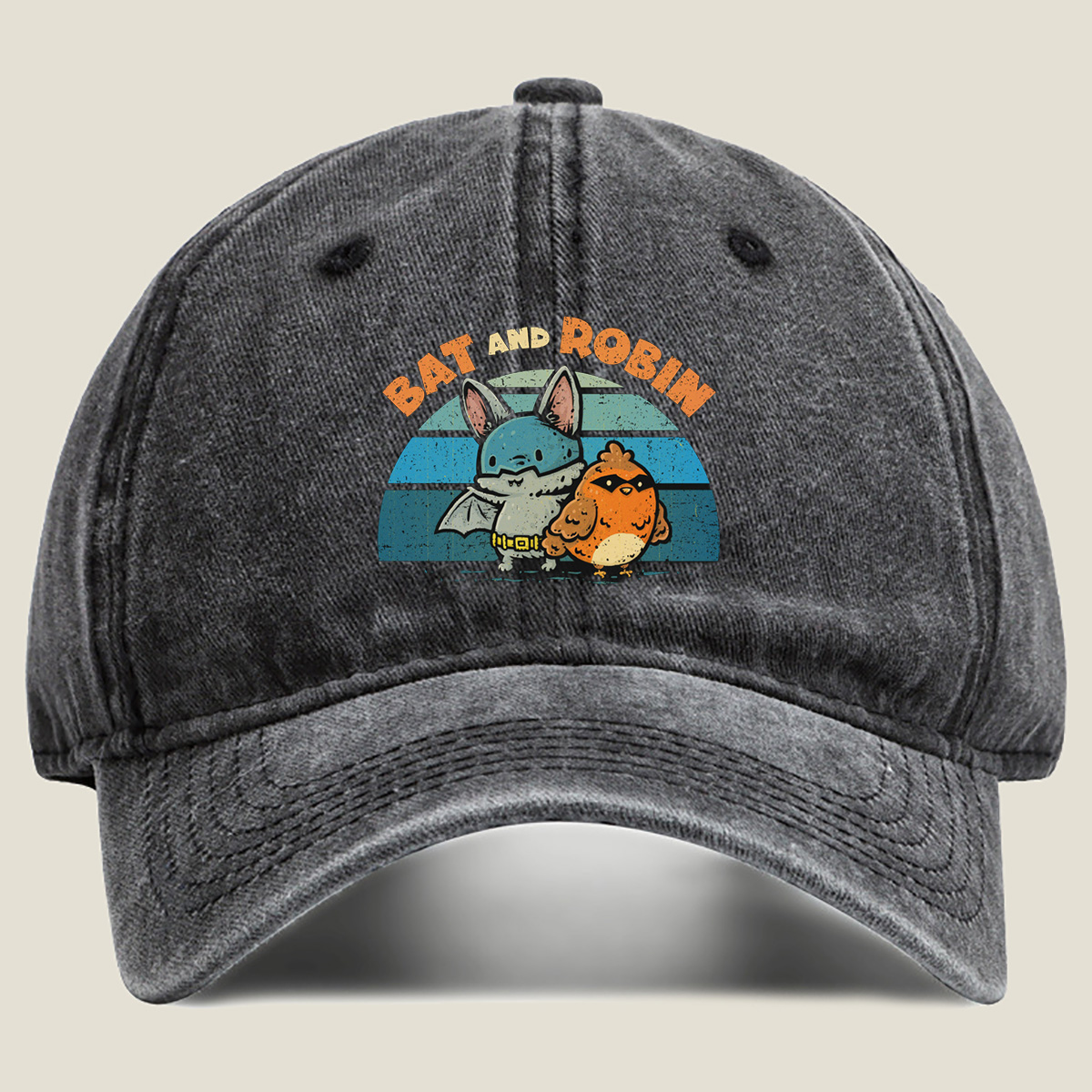 Bat and Robin - Washed Denim - Baseball Cap