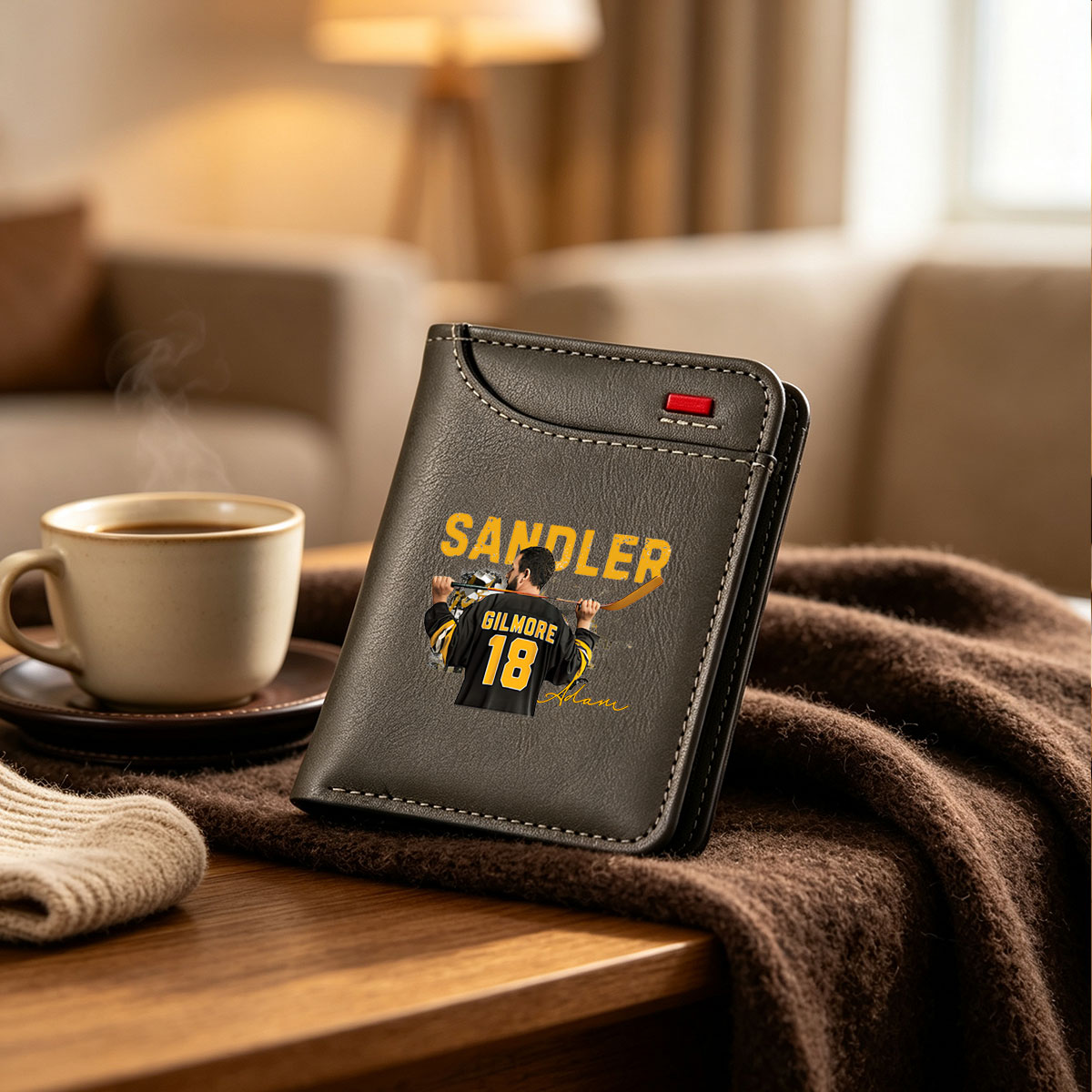 Adam Sandler as Gilmore, Hockey Player #18 - Vertical Style Wallet