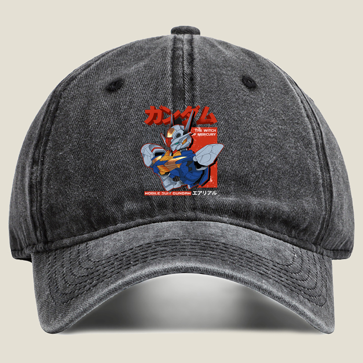 Mobile Suit Gundam: The Witch of Mercury - Aerial - Washed Denim - Baseball Cap