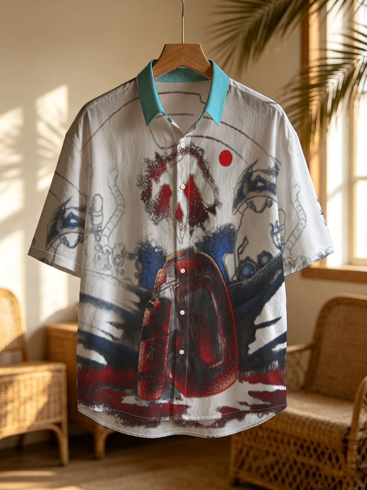 Red Planet Encounter: Alien Silhouette and Cosmic Artifacts -  Shirt