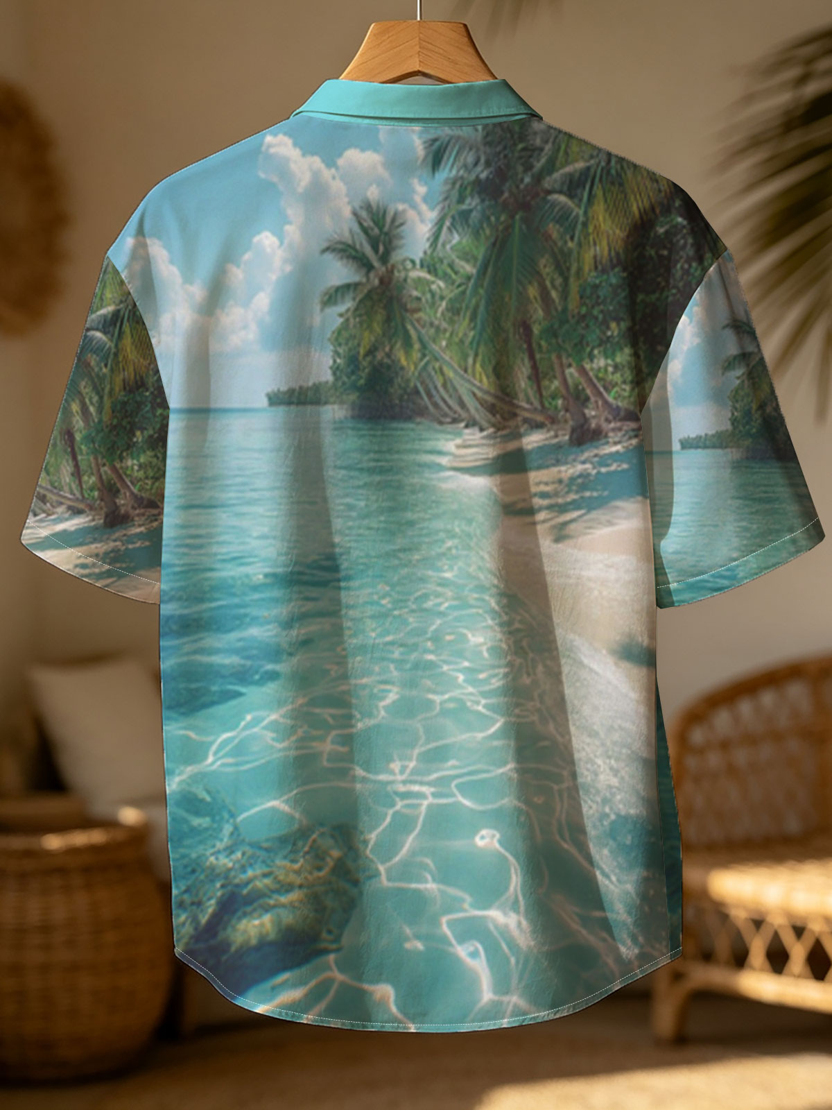 Crystal Clear Waters and Palm Trees on a Tropical Beach -  Shirt