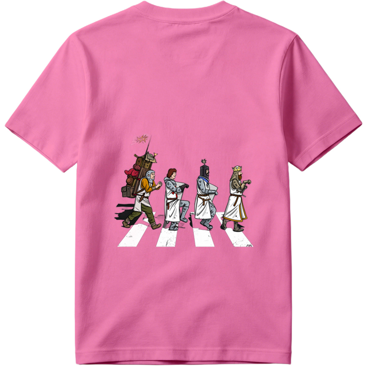 The Knights: Monty Python's Holy Grail Characters Crossing the Road - Tee