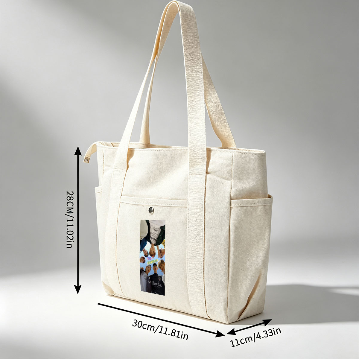 YOASOBI Dream Team Members in a Circular Pose Under Blue Sky - Multi-pocket bags