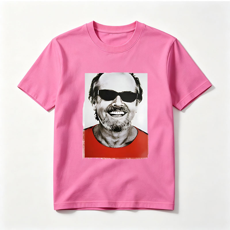 Man in Red Shirt and Sunglasses Smiling - Tee