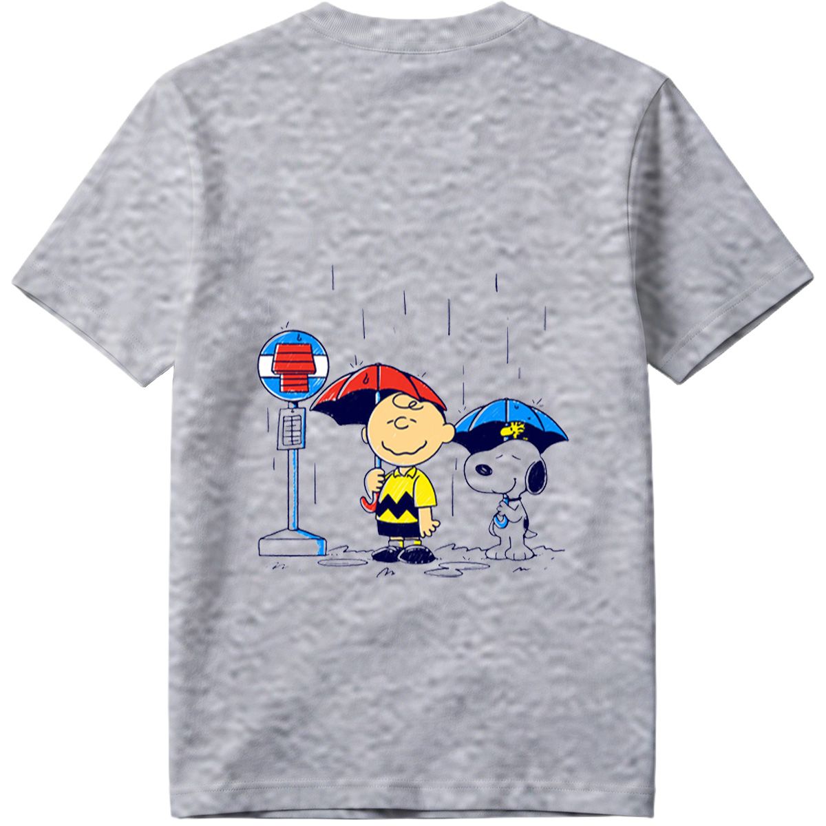 Peanuts: Charlie Brown and Snoopy in the Rain - Tee