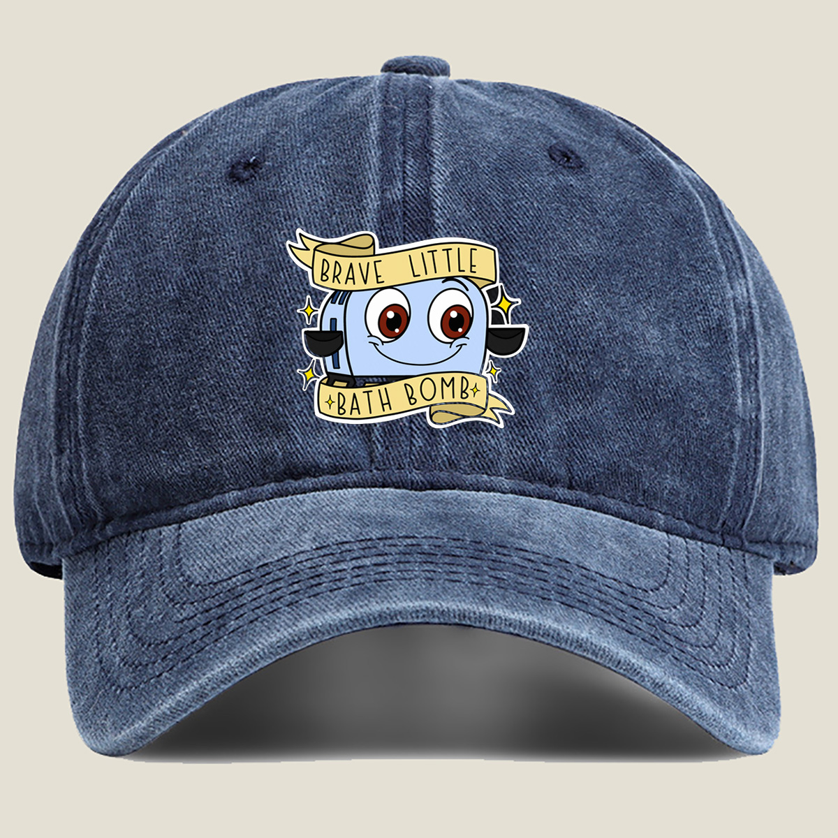 Brave Little Bath Bomb - Washed Denim - Baseball Cap