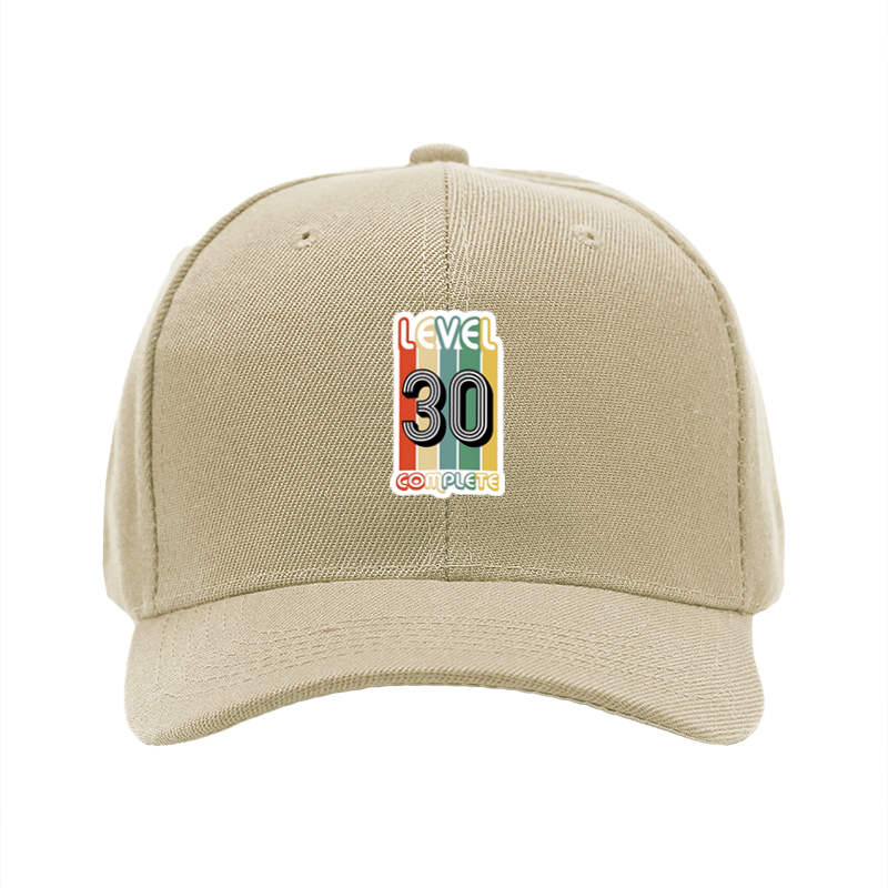 1pc New Baseball Cap Level 30 Complete Retro Print Unisex Adjustable Hat for Outdoor Activities and Casual Wear Adults Fashion Statement Cap