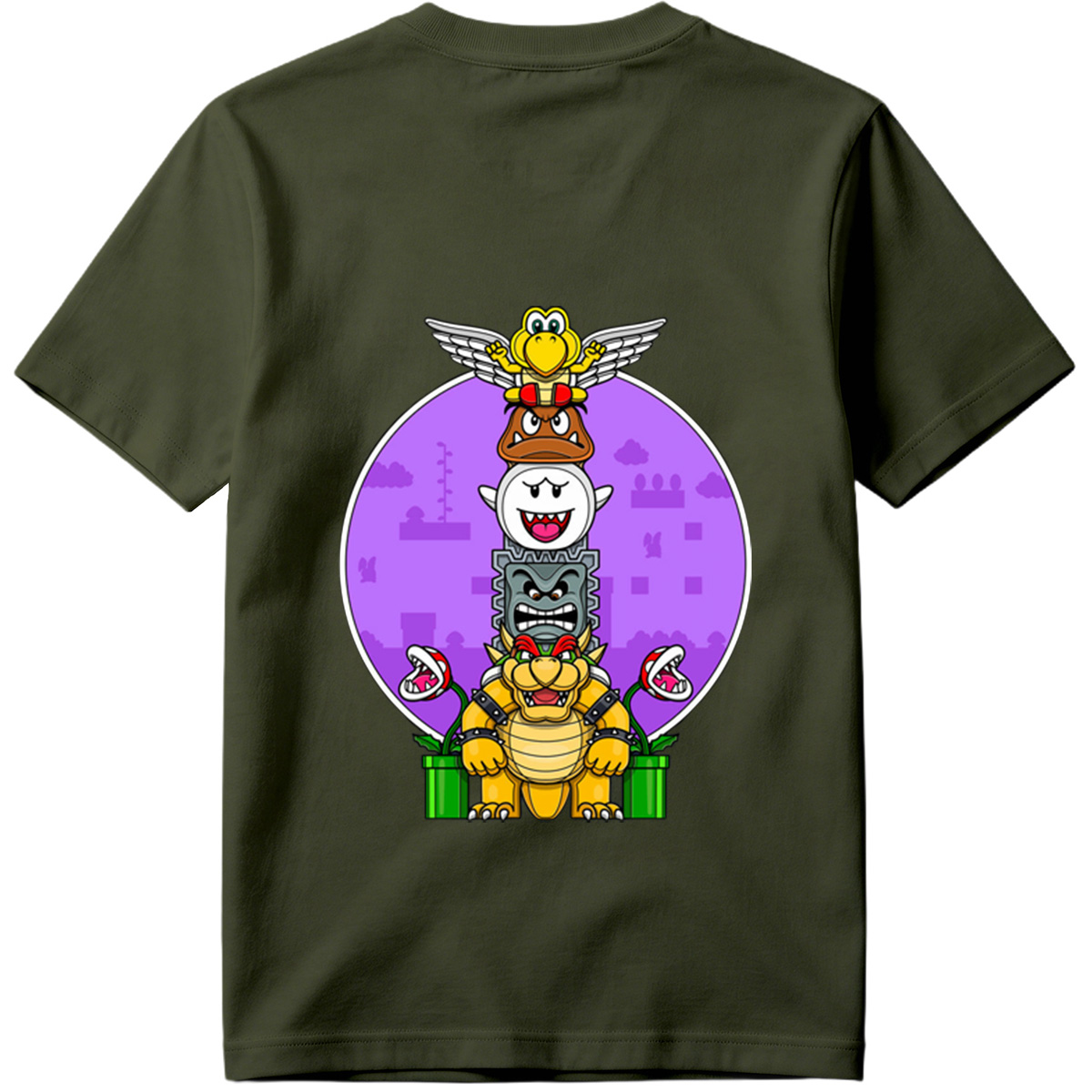 Super Mario - Bowser, Koopalings, and Enemies Stack - Tee