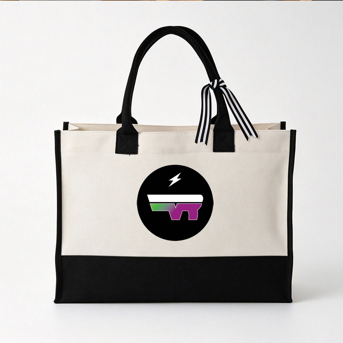 Logo with Lightning Bolt and Colorful 