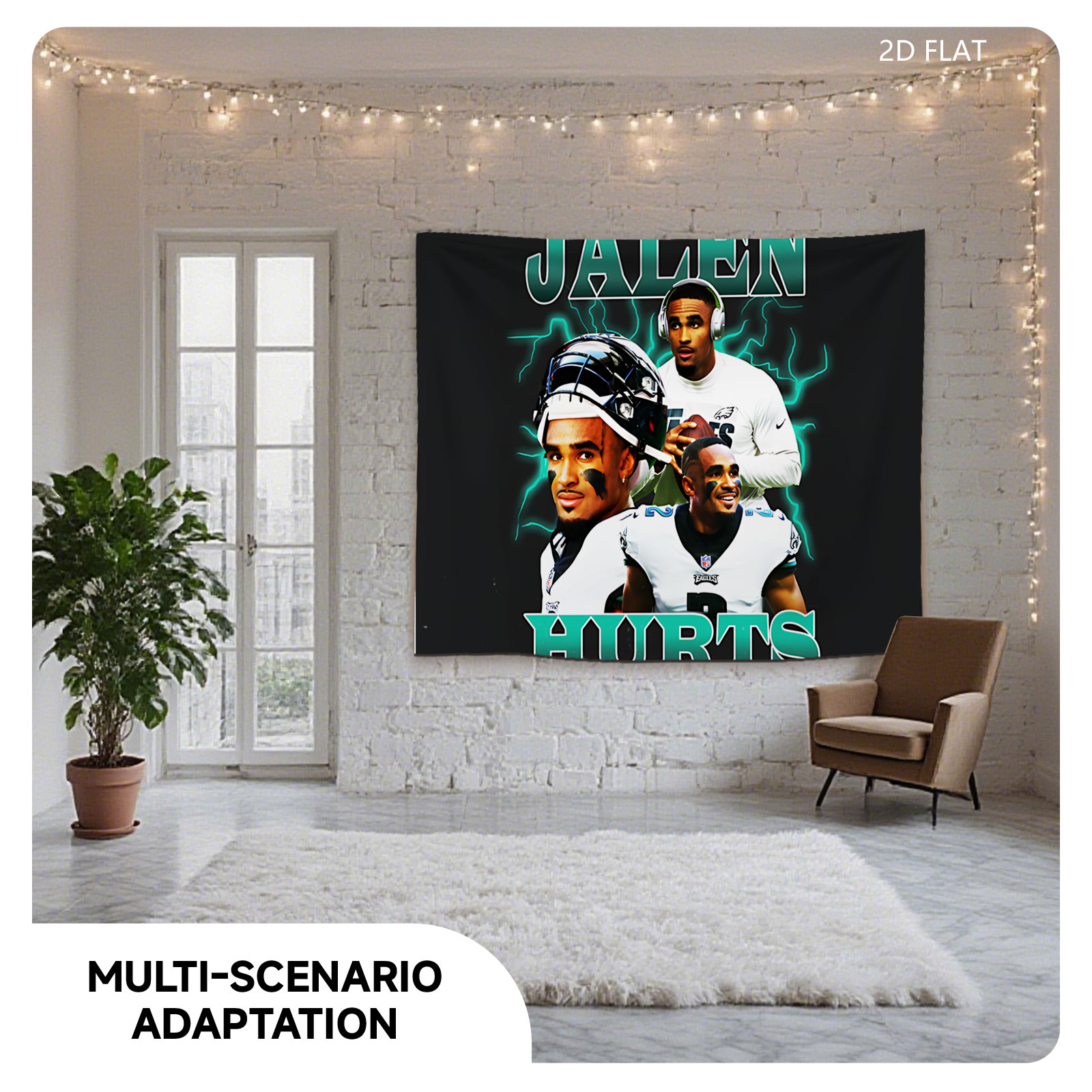 Jalen Hurts: Philadelphia Eagles Quarterback in Action - Tapestry