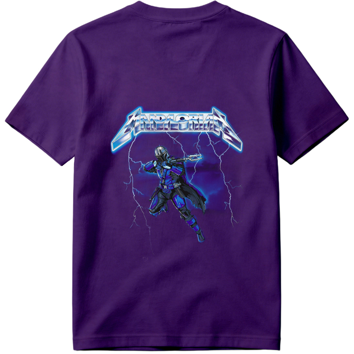Mandalorian: The Armored Warrior in Stormy Skies - Tee