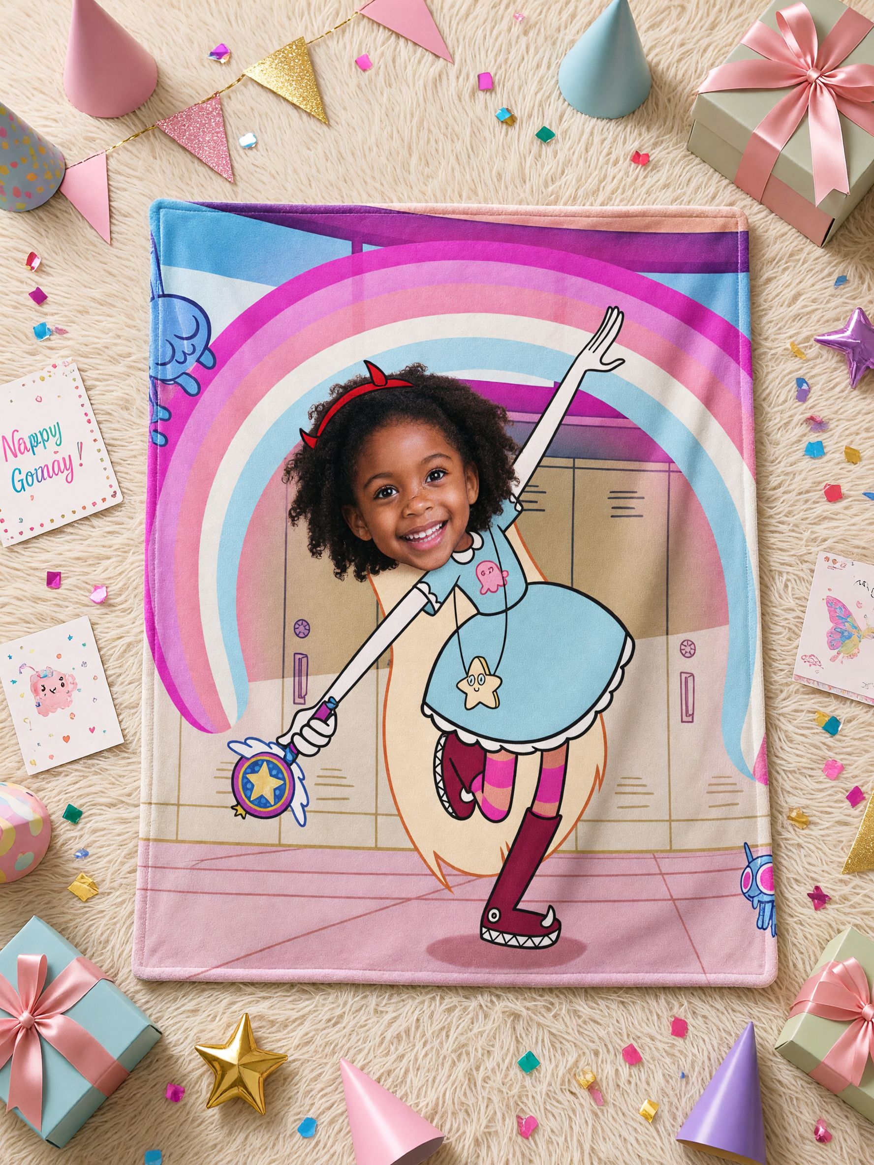 Custom Face Photo Blanket Personalized Cartoon Flannel Throw, Soft Cozy Bed Couch Blanket, Ideal Personalized Gift