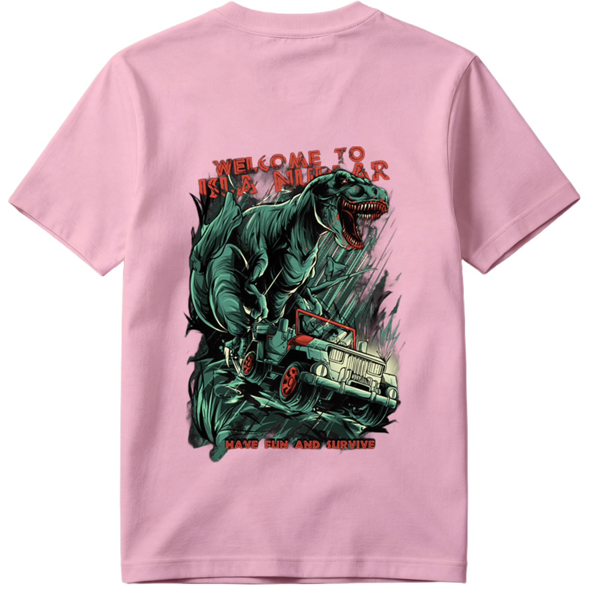 Jurassic Park T-Rex vs Jeep: Welcome to Isla Nublar - Tee