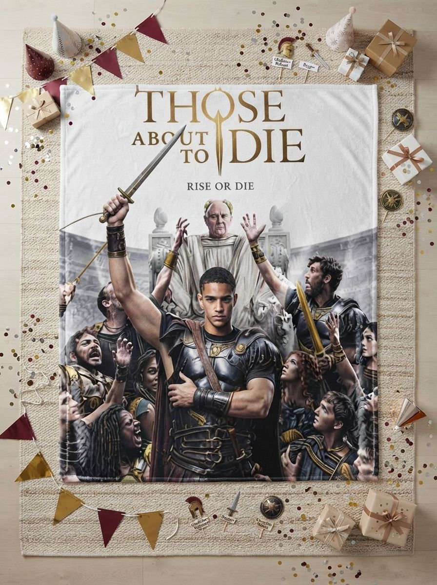 Custom Photo Face Flannel Blanket Ultra Soft Anti Pilling Plush Throw Personalized Roman Gladiator Epic Drama Gift