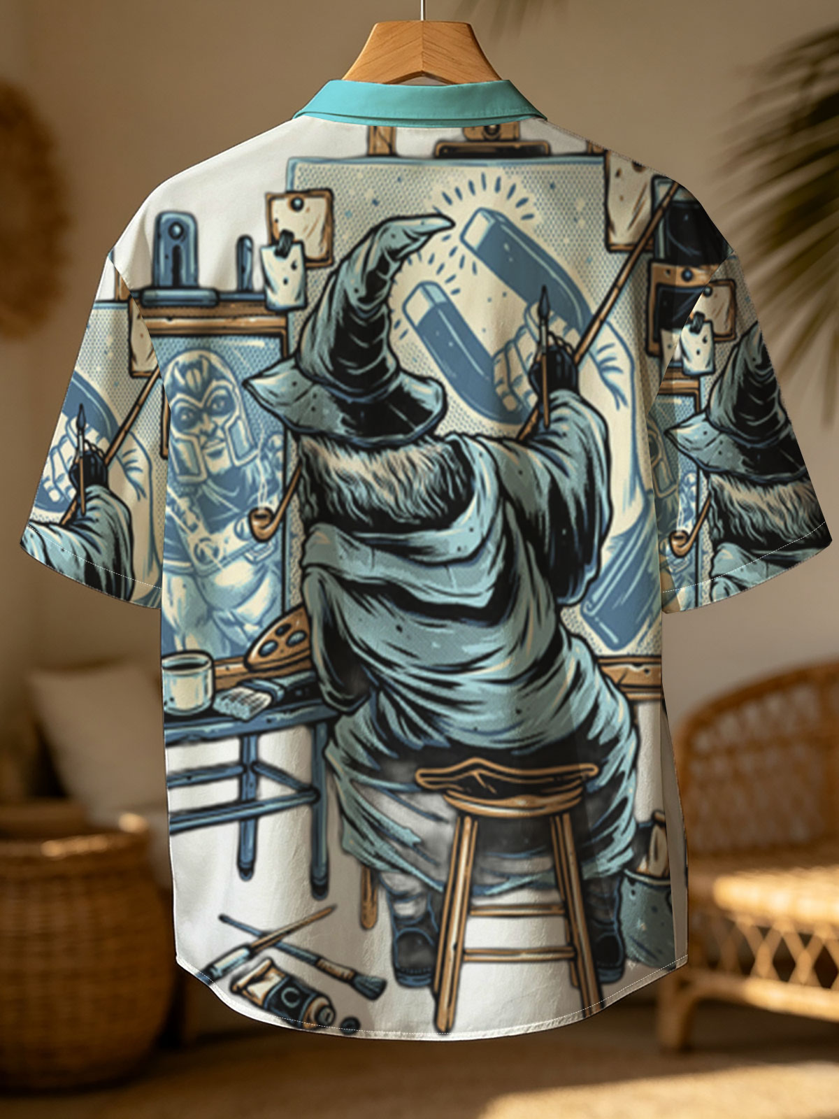 Wizard Artist Paints Loki on Canvas -  Shirt