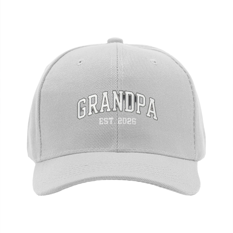 1pc New Baseball Cap Grandpa Est. 2026 Print Unisex Adjustable Hat for Outdoor Activities Adults Casual Wear Fashion Statement Accessory