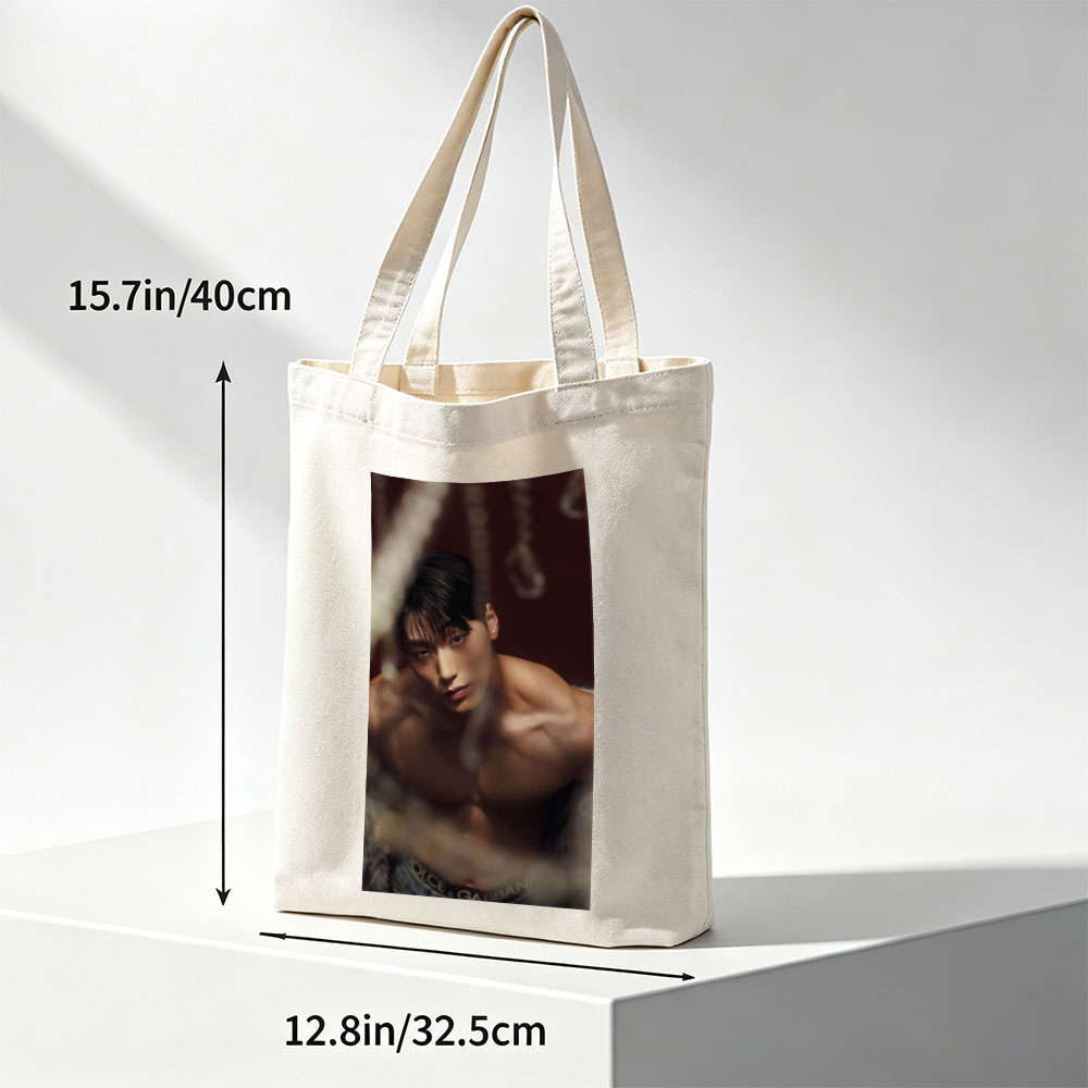 Kim Min-jae Shirtless Portrait in Dramatic Lighting with Dolce & Gabbana Underwear - Canvas tote bags