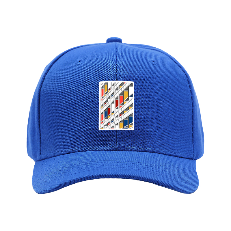 1pc New Baseball Cap with Geometric Building Print Design Unisex Adjustable Hat for Outdoor Activities Urban Fashion Adults Casual Wear Street Style Accessory