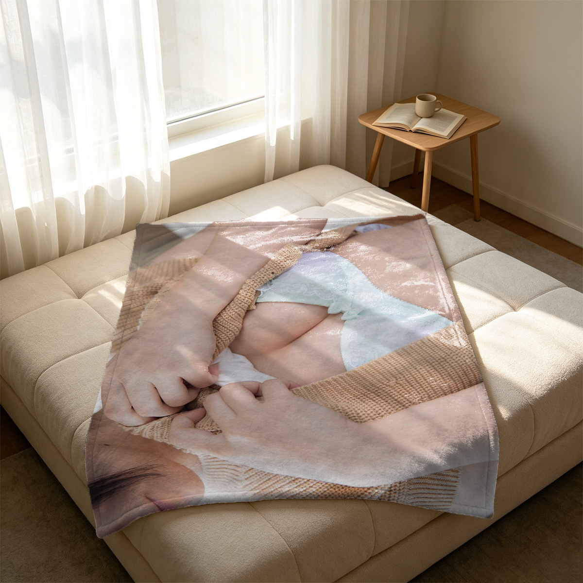 Nude Asian Woman Covered in Fried Eggs in Bathtub - Blanket