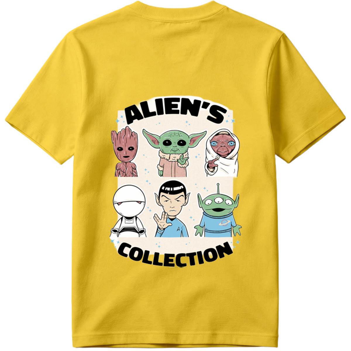 Alien's Collection: Groot, Yoda, Jabba, Baymax, Spock, and Alien - Tee