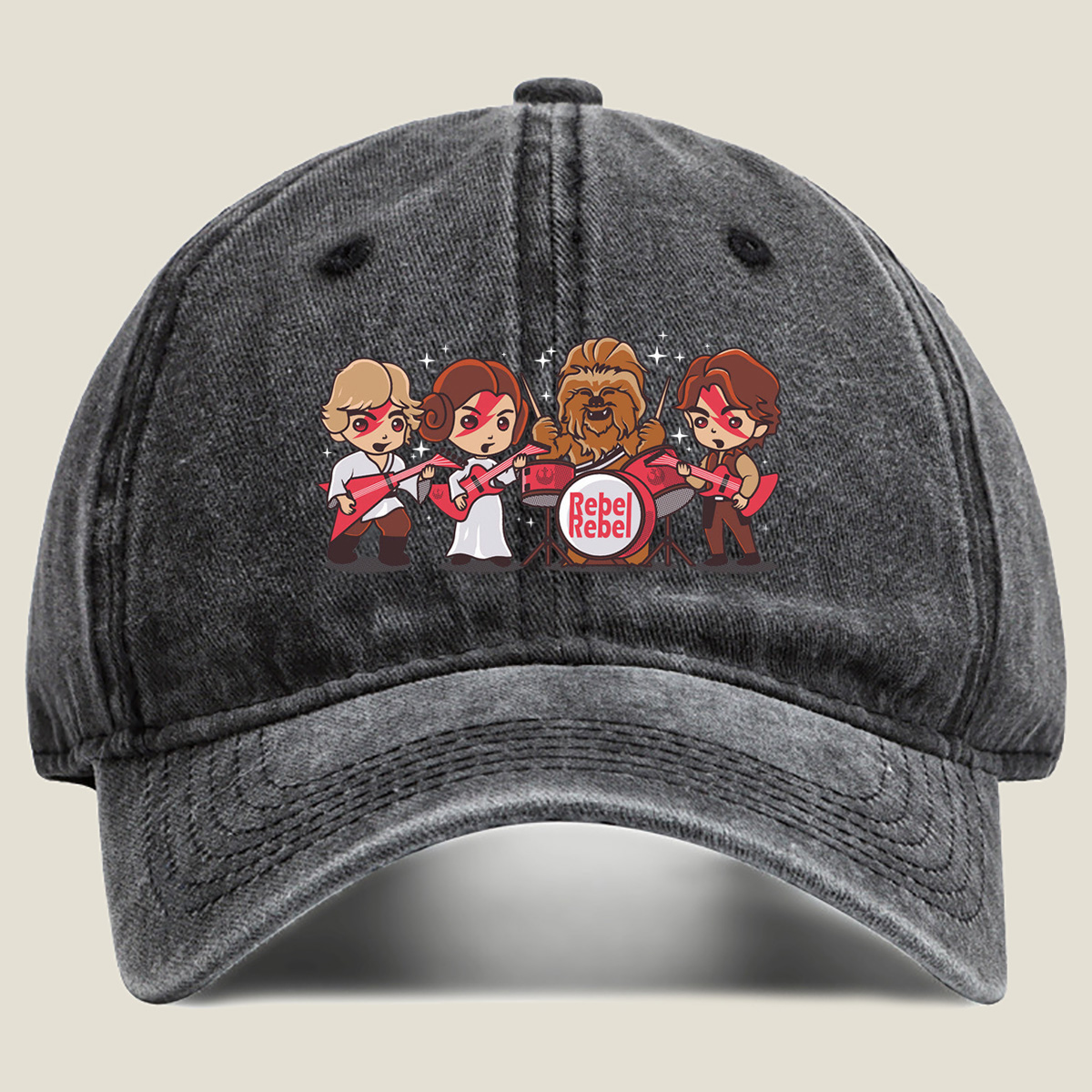 Star Wars Rebel Band: Luke, Leia, Chewbacca, and Han - Washed Denim - Baseball Cap