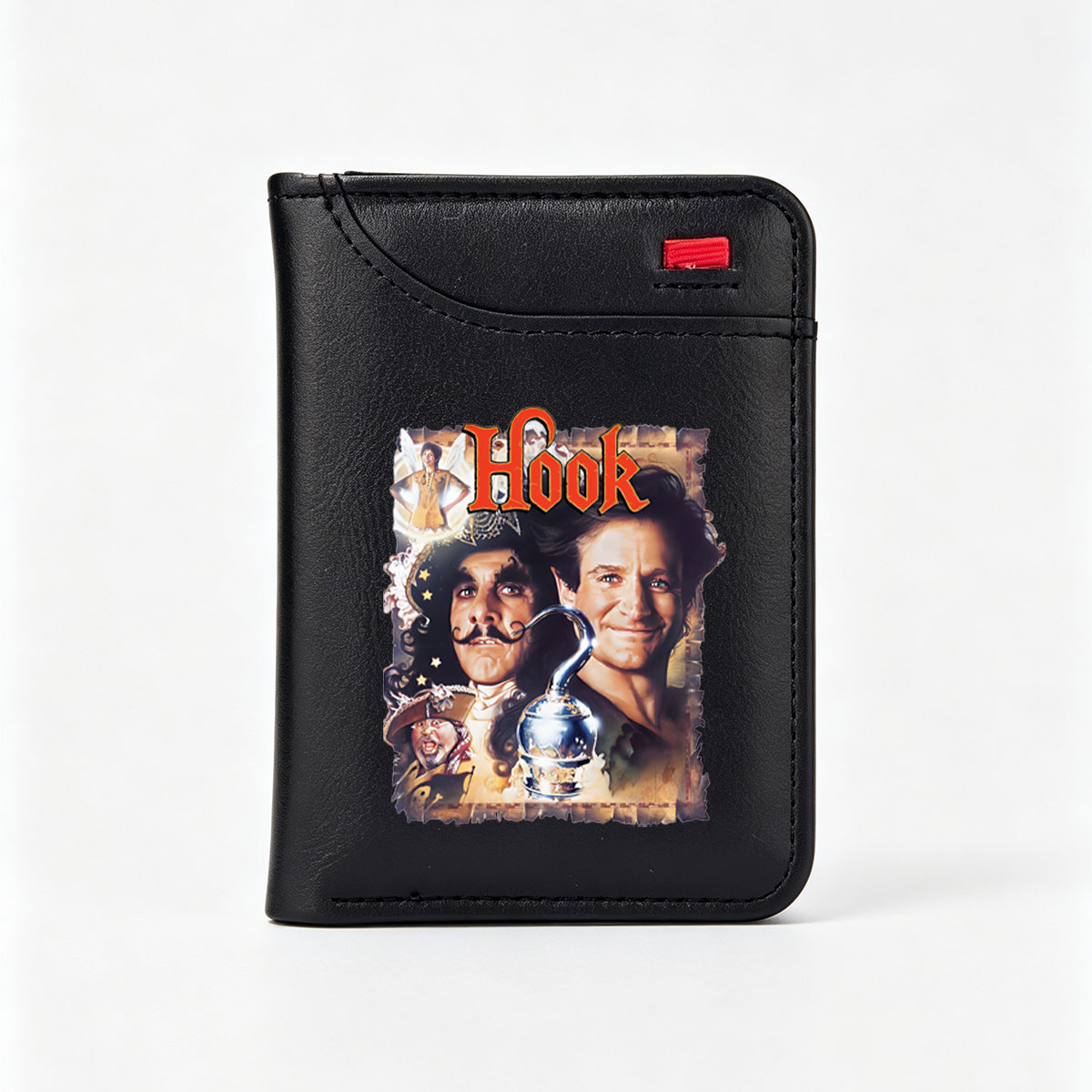 Hook: Robin Williams as Peter Pan, Dustin Hoffman as Captain Hook, Julia Roberts as Tinker Bell - Vertical Style Wallet