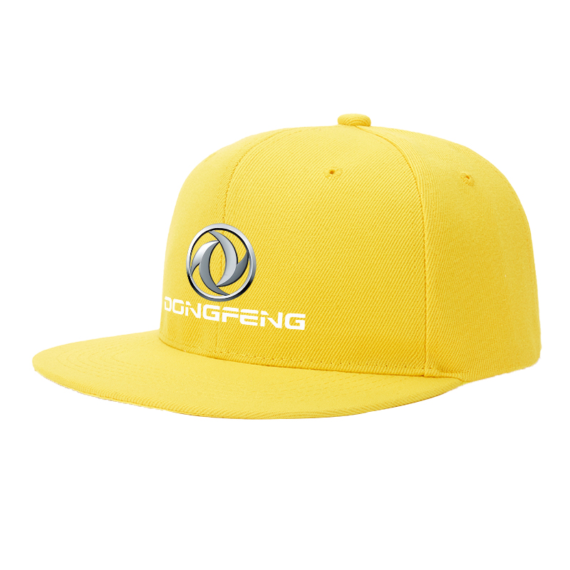 Flat Brim Baseball Cap Dongfeng Logo Print Streetwear Underground Skate Style for Basketball Court Skate Park Urban Lifestyle Skaters Rappers Streetwear Enthusiasts
