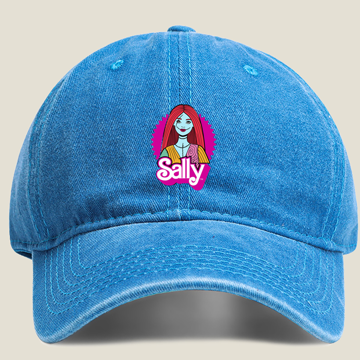 Sally from The Nightmare Before Christmas - Washed Denim - Baseball Cap