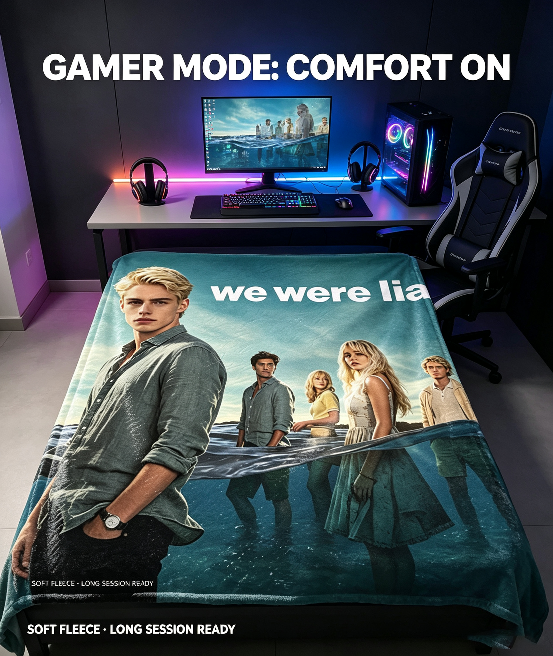 Custom Face Blanket We Were Liars Movie Characters Flannel Blanket Perfect for Couch Lounging and Movie Nights Ideal Gift or Giveaway for Fans