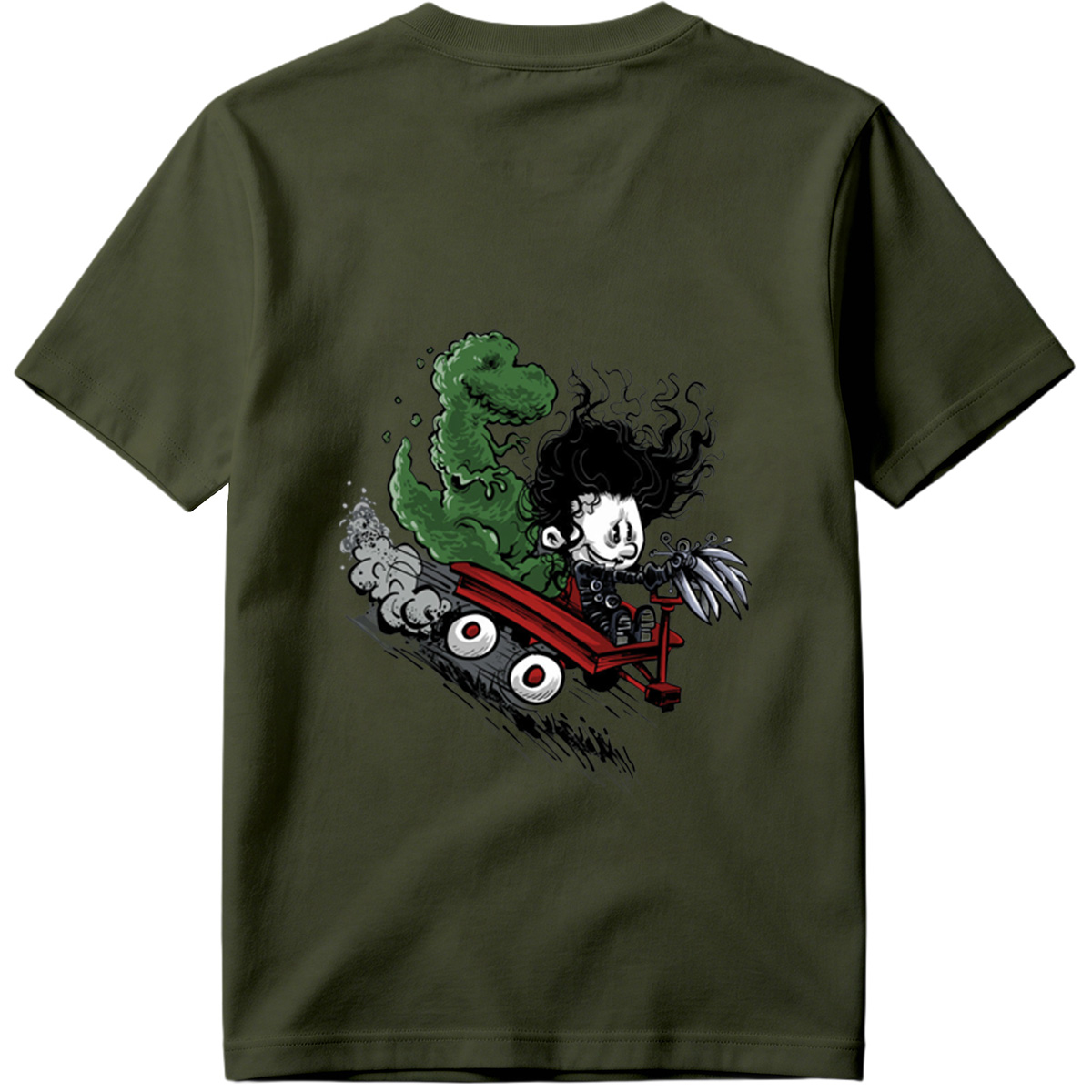Coraline and the Green Monster in a Red Cart - Tee
