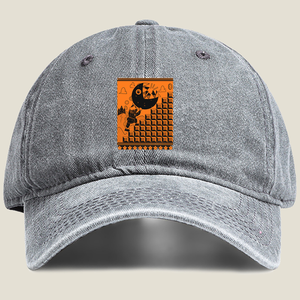 Mario vs. Koopa Troopa - Washed Denim - Baseball Cap