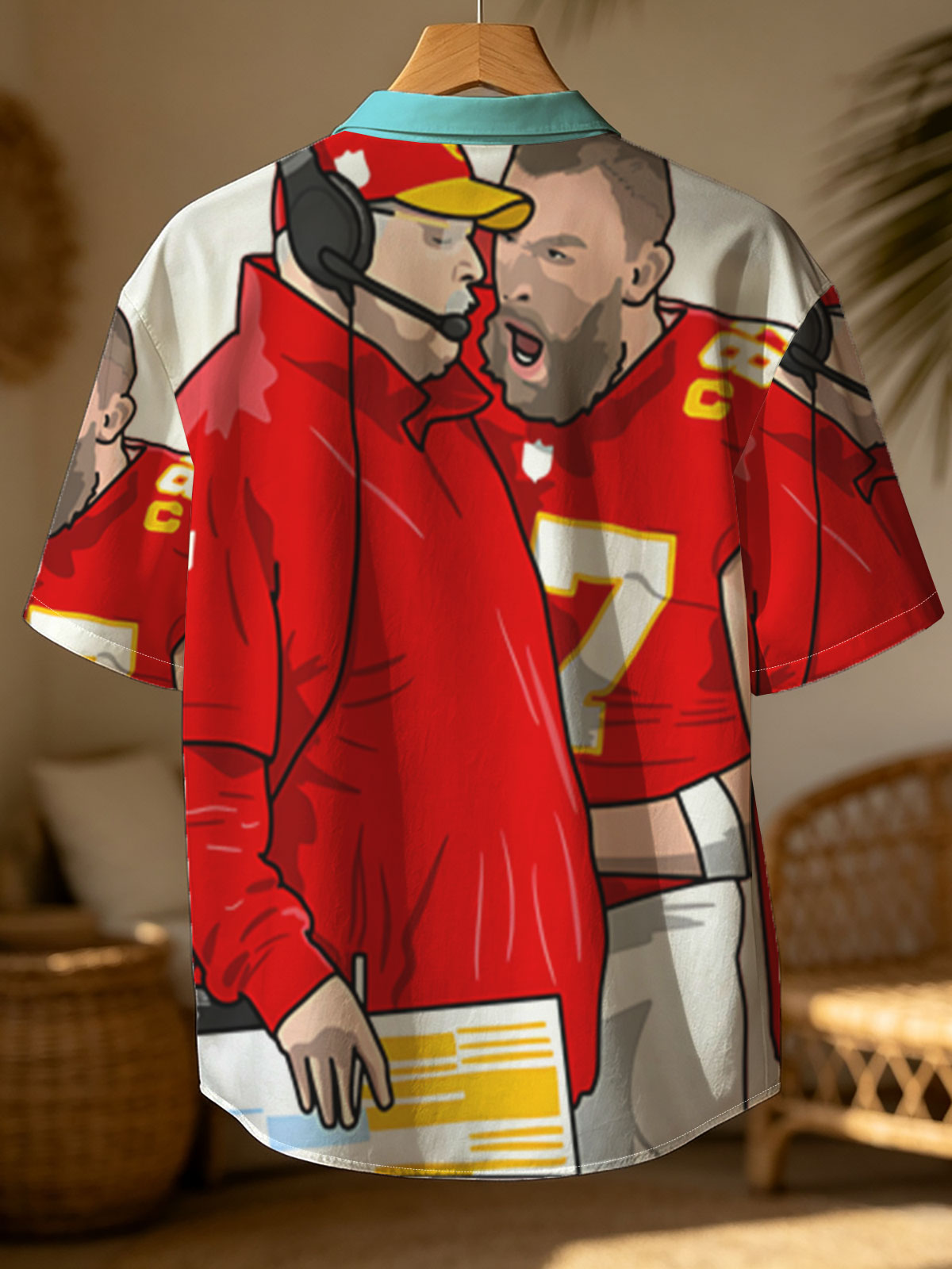 Andy Reid and Patrick Mahomes in Kansas City Chiefs Uniforms -  Shirt