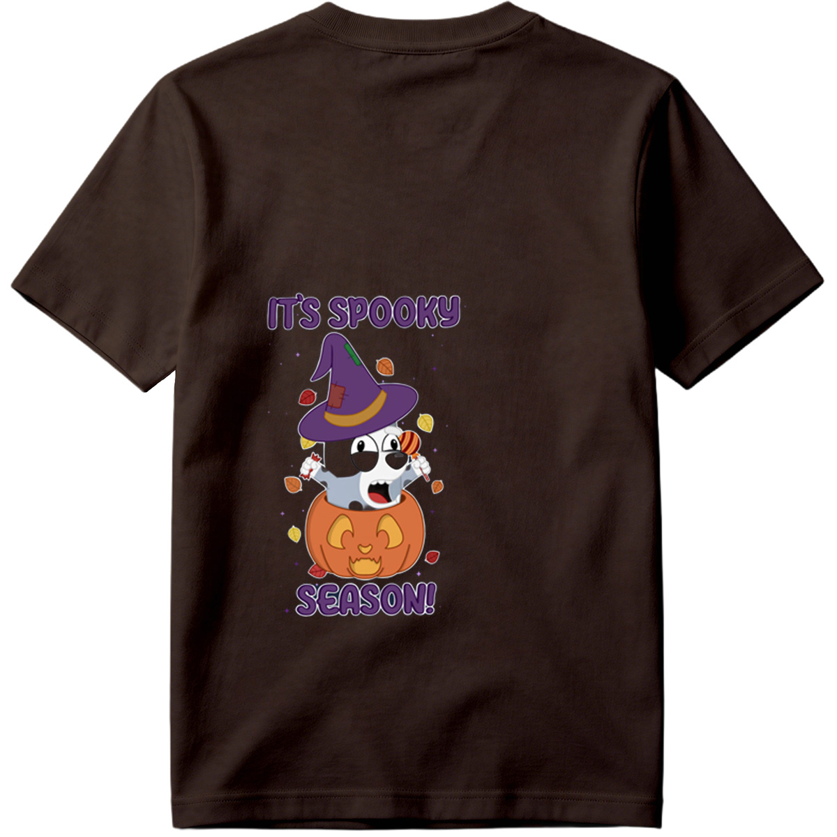 It's Spooky Season! - Dog in Witch Hat and Pumpkin - Tee