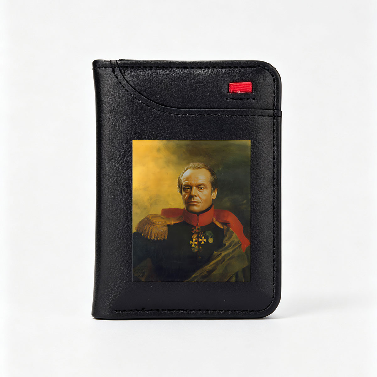 Portrait of a Distinguished Military Officer in Formal Uniform with Medals - Vertical Style Wallet