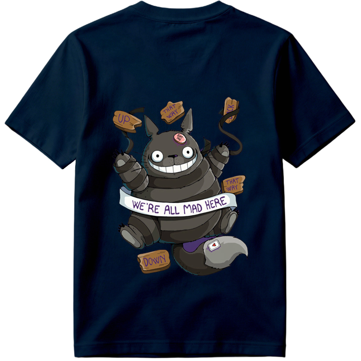 Totoro Meets Alice in Wonderland: We're All Mad Here - Tee