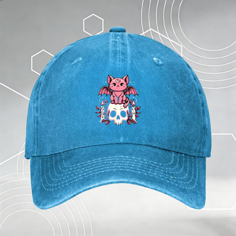 New Baseball Cap with Cute Cat and 