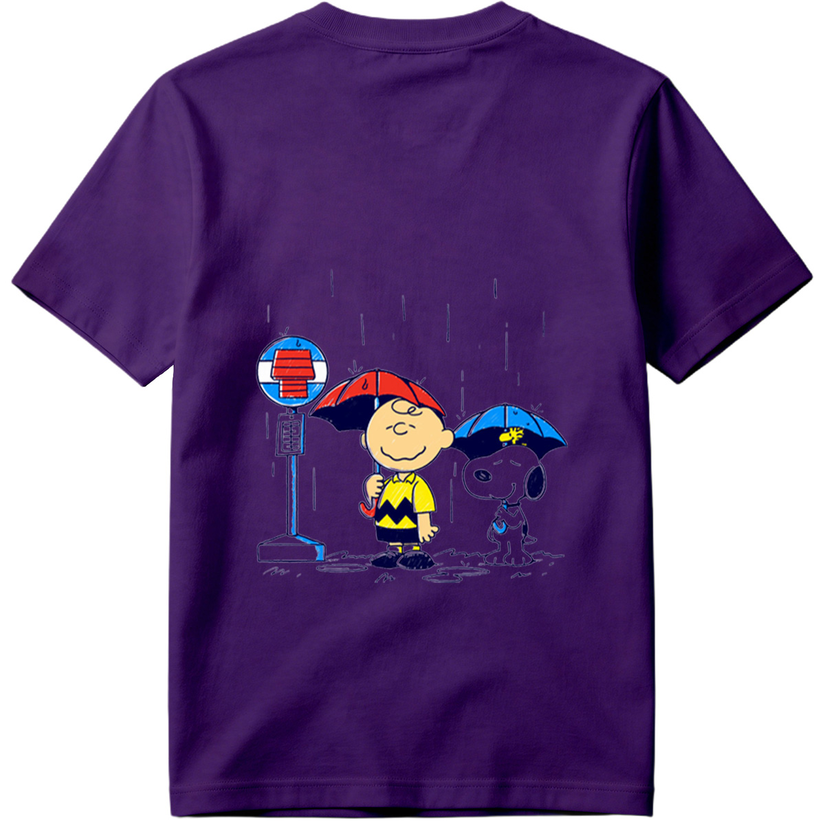 Peanuts: Charlie Brown and Snoopy in the Rain - Tee