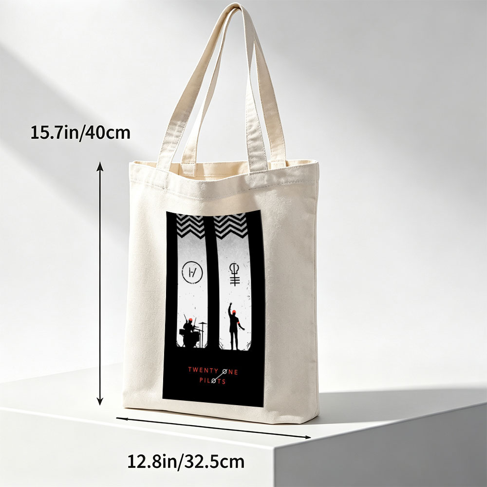 Twenty One Pilots Live Performance Silhouette Artwork - Canvas tote bags