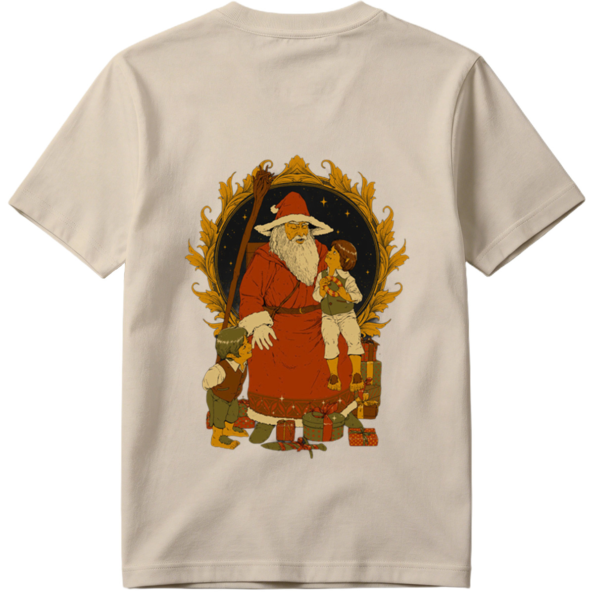 Santa Claus with Children and Gifts - Tee