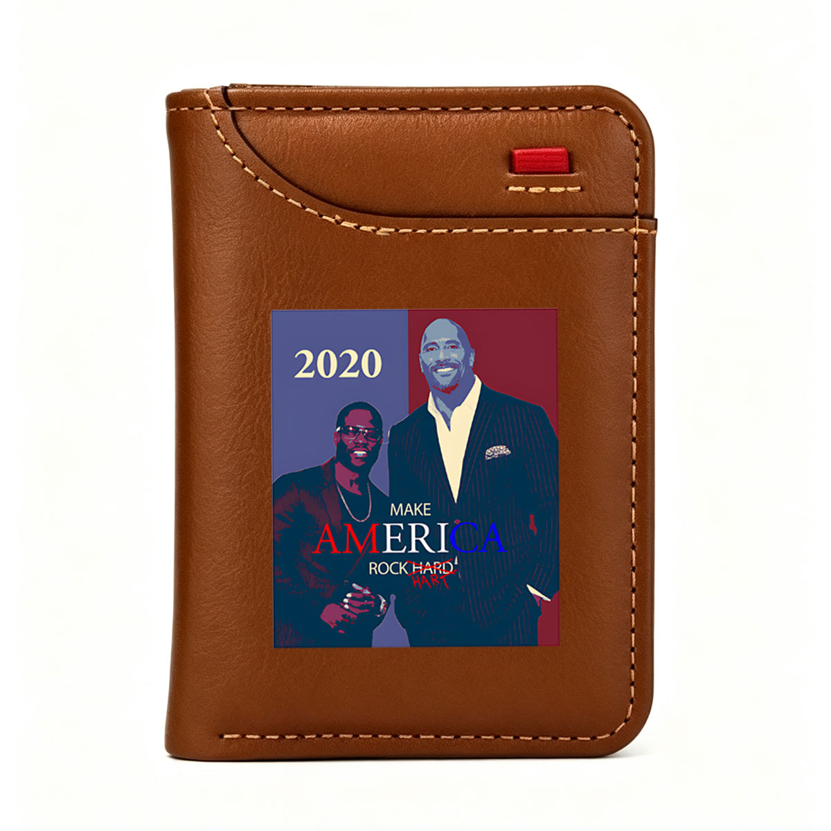 2020 Make America Rock Hard: Dwayne Wade & Shaquille O'Neal Campaign Poster - Vertical Style Wallet