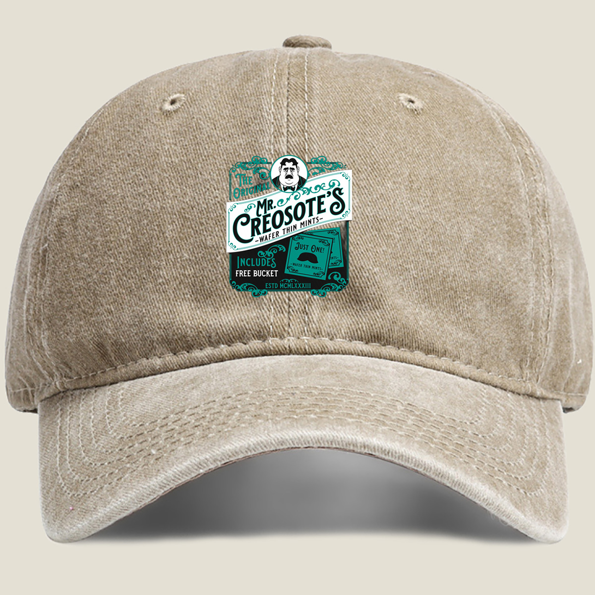 Mr. Creosote's Wafer Thin Mints - The Original with Free Bucket - Washed Denim - Baseball Cap