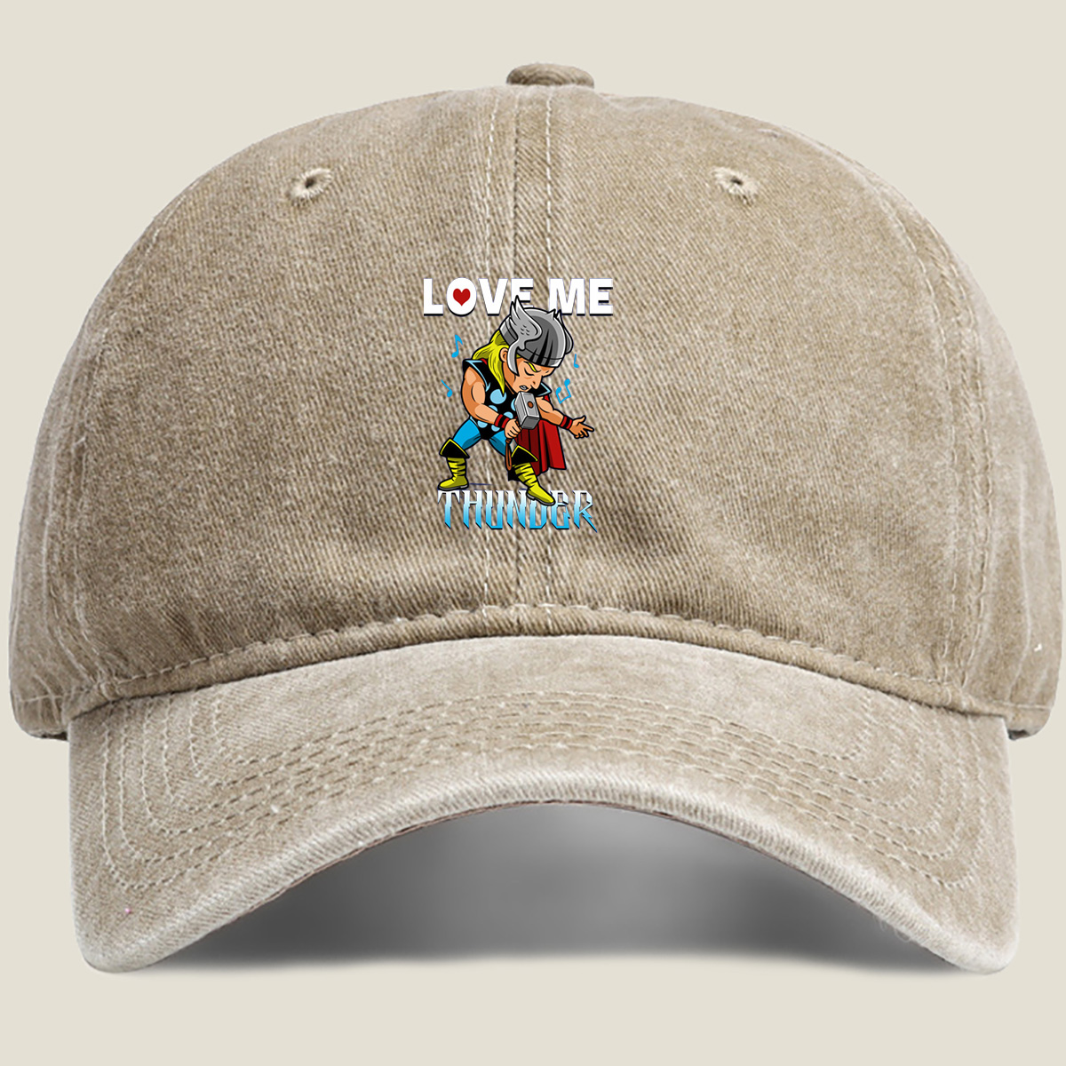 Thor Love Me Thunder - Washed Denim - Baseball Cap