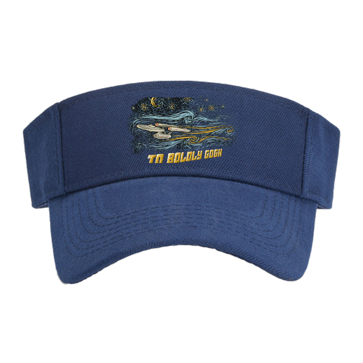 Star Trek USS Enterprise in Van Gogh Style: To Boldly Cogh -  Visor cap