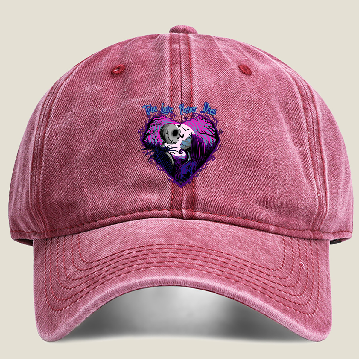 Jack and Sally - True Love Never Dies - Washed Denim - Baseball Cap