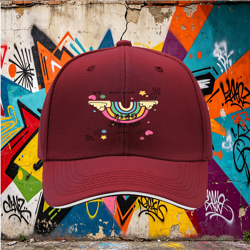 Unisex Classic Sandwich Hat with Rainbow and 