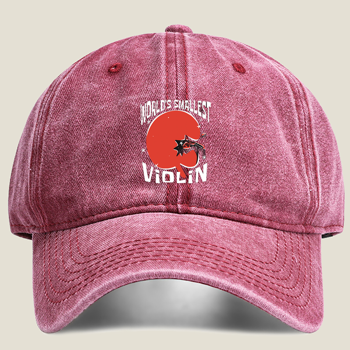World's Smallest Violin - Washed Denim - Baseball Cap