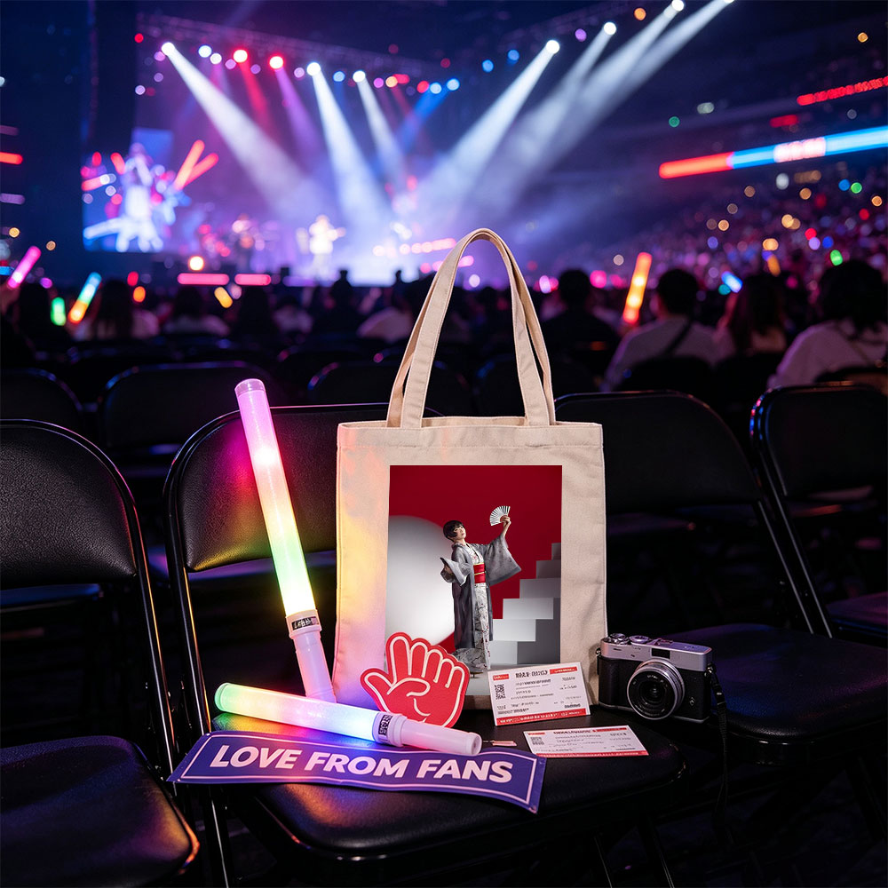 Maki Horikita in Traditional Kimono Holding Fan Against Red Background - Canvas tote bags